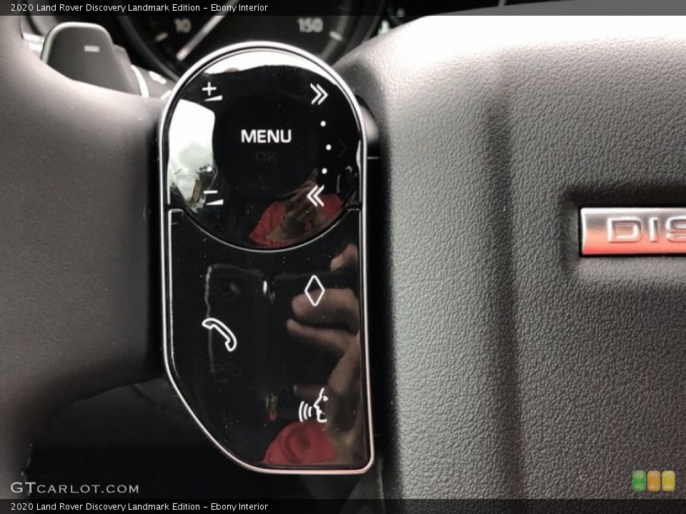 Ebony Interior Steering Wheel for the 2020 Land Rover Discovery Landmark Edition #139933657