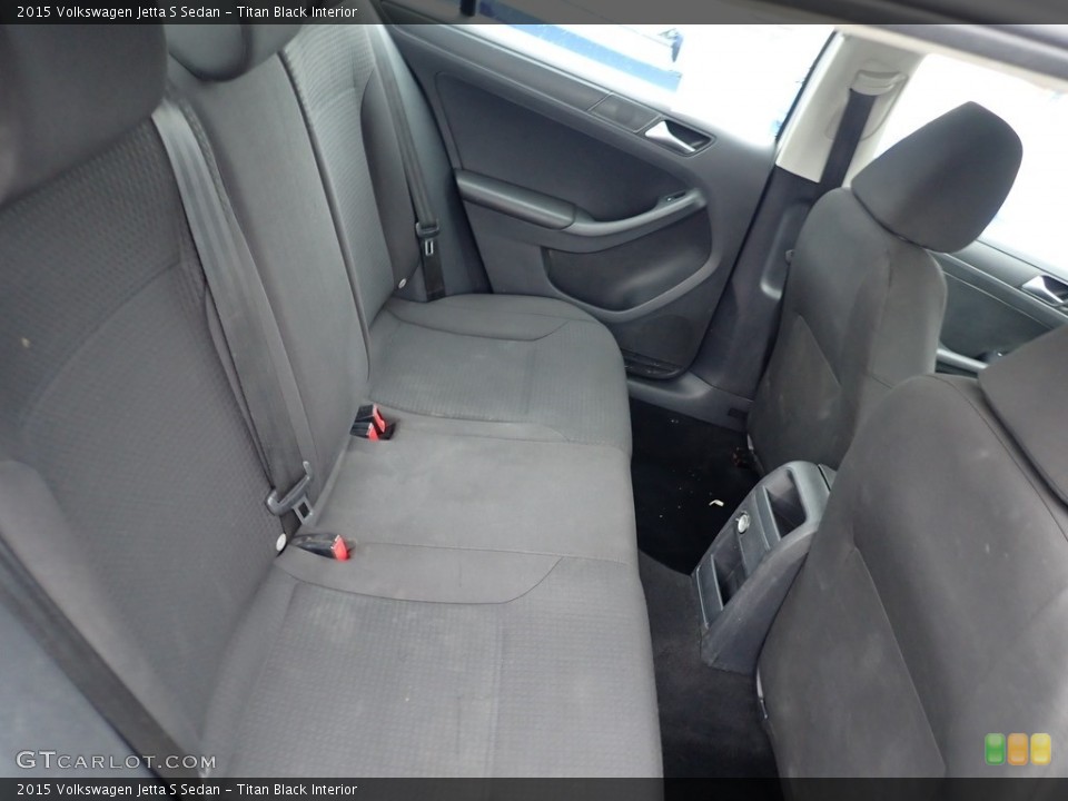 Titan Black Interior Rear Seat for the 2015 Volkswagen Jetta S Sedan #139933876
