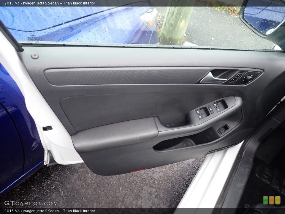 Titan Black Interior Door Panel for the 2015 Volkswagen Jetta S Sedan #139933960