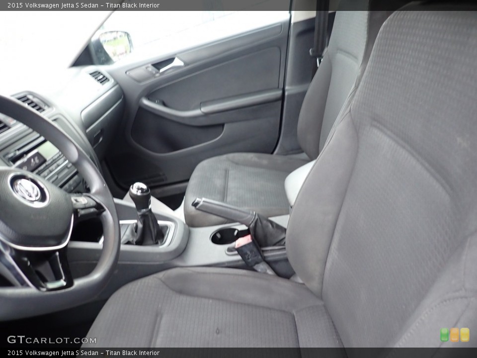 Titan Black Interior Front Seat for the 2015 Volkswagen Jetta S Sedan #139933978