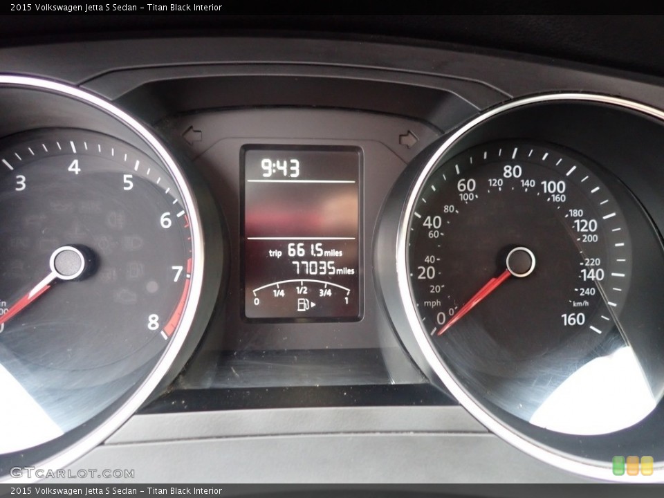 Titan Black Interior Gauges for the 2015 Volkswagen Jetta S Sedan #139934002