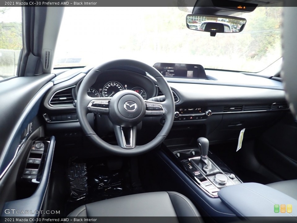 Black Interior Dashboard for the 2021 Mazda CX-30 Preferred AWD #139936483