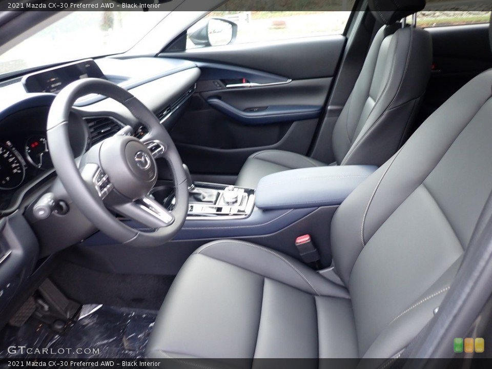 Black Interior Front Seat for the 2021 Mazda CX-30 Preferred AWD #139936497