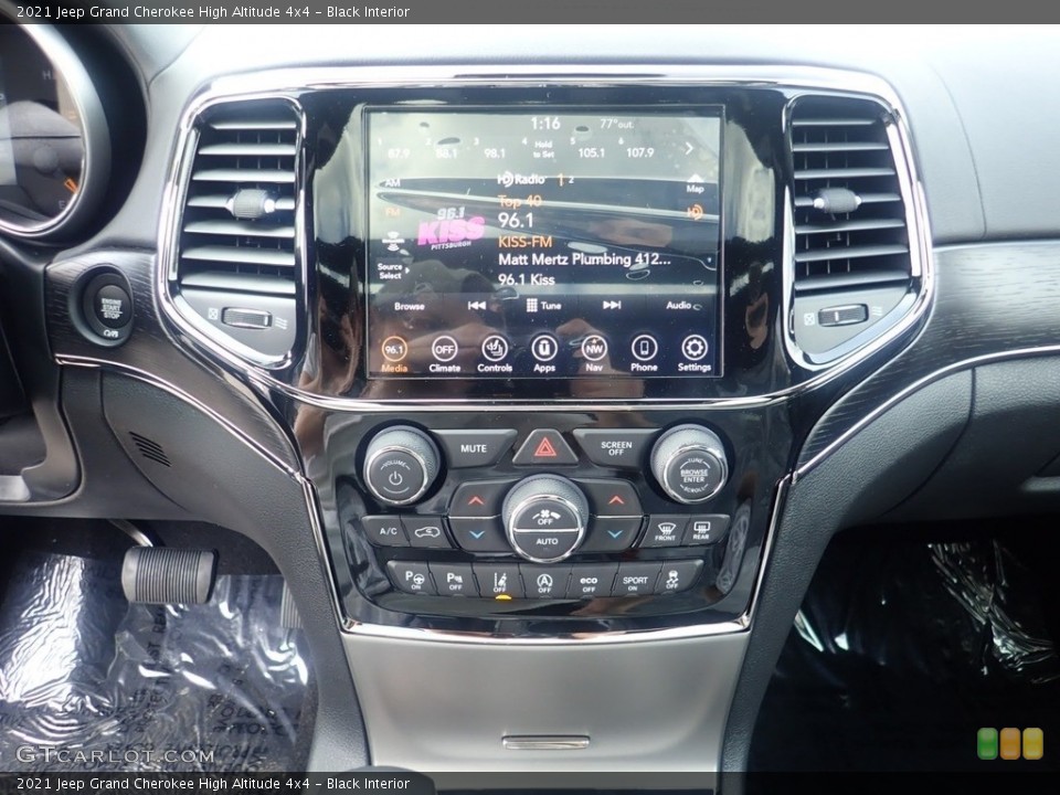 Black Interior Controls for the 2021 Jeep Grand Cherokee High Altitude 4x4 #139937128