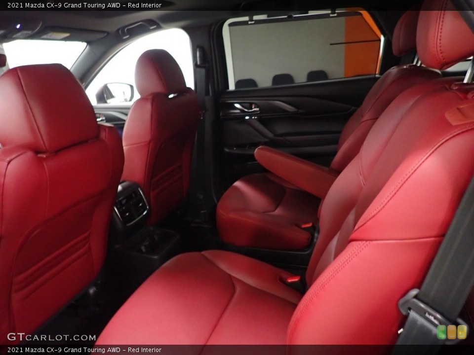 Red Interior Rear Seat for the 2021 Mazda CX-9 Grand Touring AWD #139937850