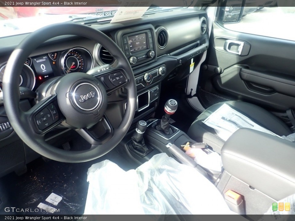 Black Interior Photo for the 2021 Jeep Wrangler Sport 4x4 #139937913