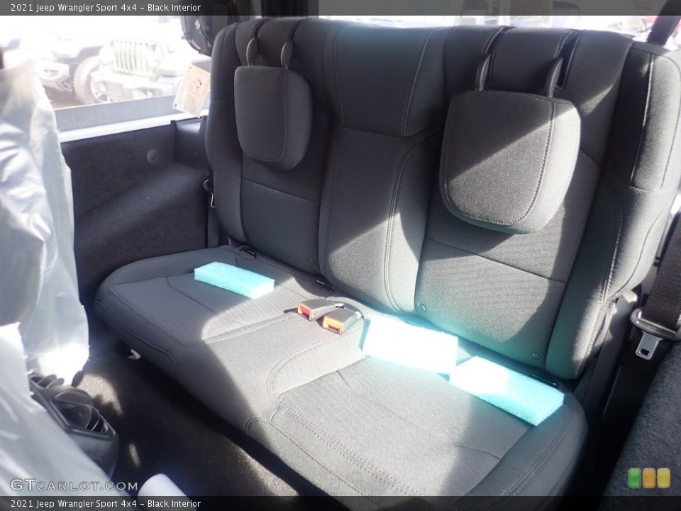 Black Interior Rear Seat for the 2021 Jeep Wrangler Sport 4x4 #139937937
