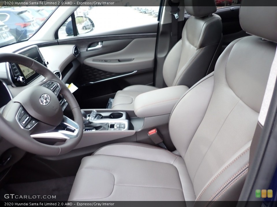 Espresso/Gray Interior Front Seat for the 2020 Hyundai Santa Fe Limited 2.0 AWD #139940760