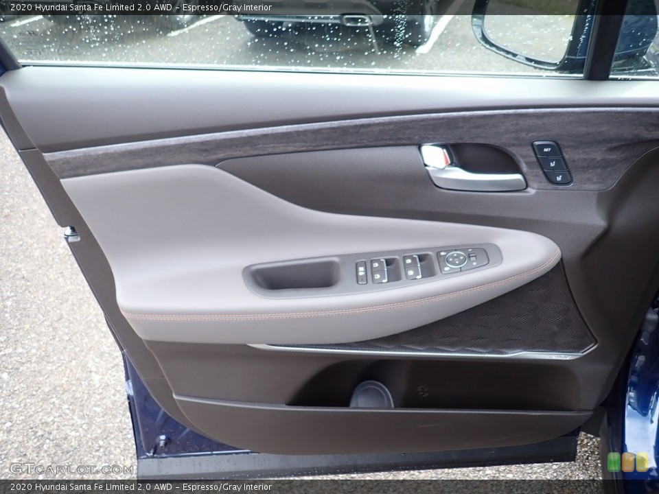 Espresso/Gray Interior Door Panel for the 2020 Hyundai Santa Fe Limited 2.0 AWD #139940781
