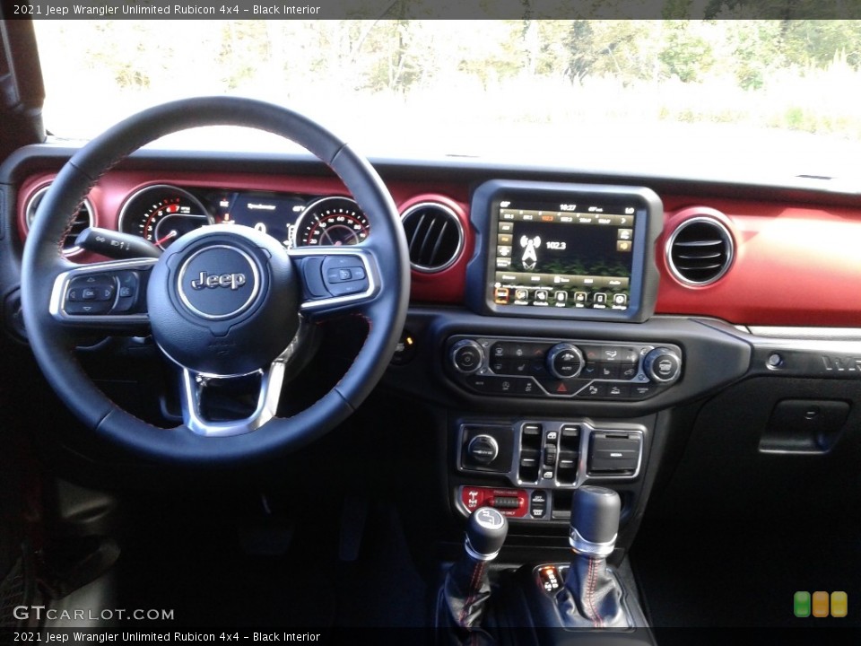 Black Interior Dashboard for the 2021 Jeep Wrangler Unlimited Rubicon 4x4 #139941570