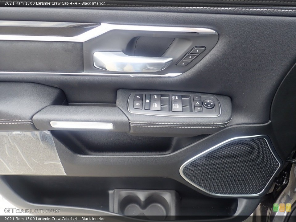 Black Interior Door Panel for the 2021 Ram 1500 Laramie Crew Cab 4x4 #139943862