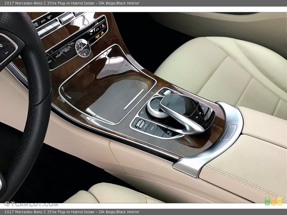 Silk Beige/Black Interior Transmission for the 2017 Mercedes-Benz C 350e Plug-in Hybrid Sedan #139943976