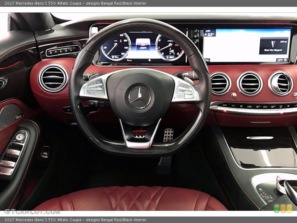 designo Bengal Red/Black Interior Dashboard for the 2017 Mercedes-Benz S 550 4Matic Coupe #139945437