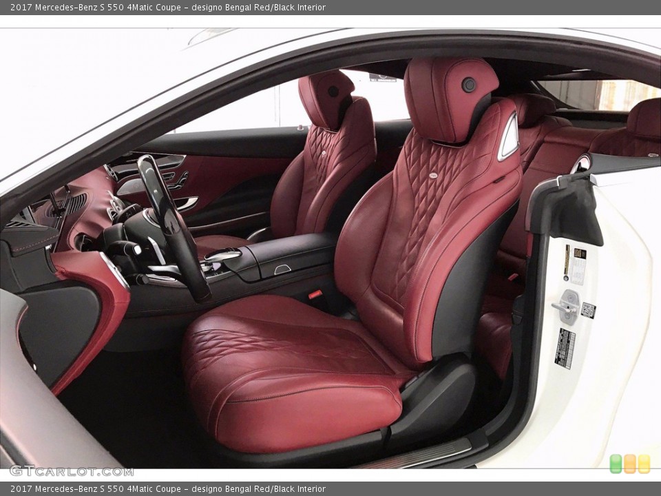 designo Bengal Red/Black Interior Front Seat for the 2017 Mercedes-Benz S 550 4Matic Coupe #139945827