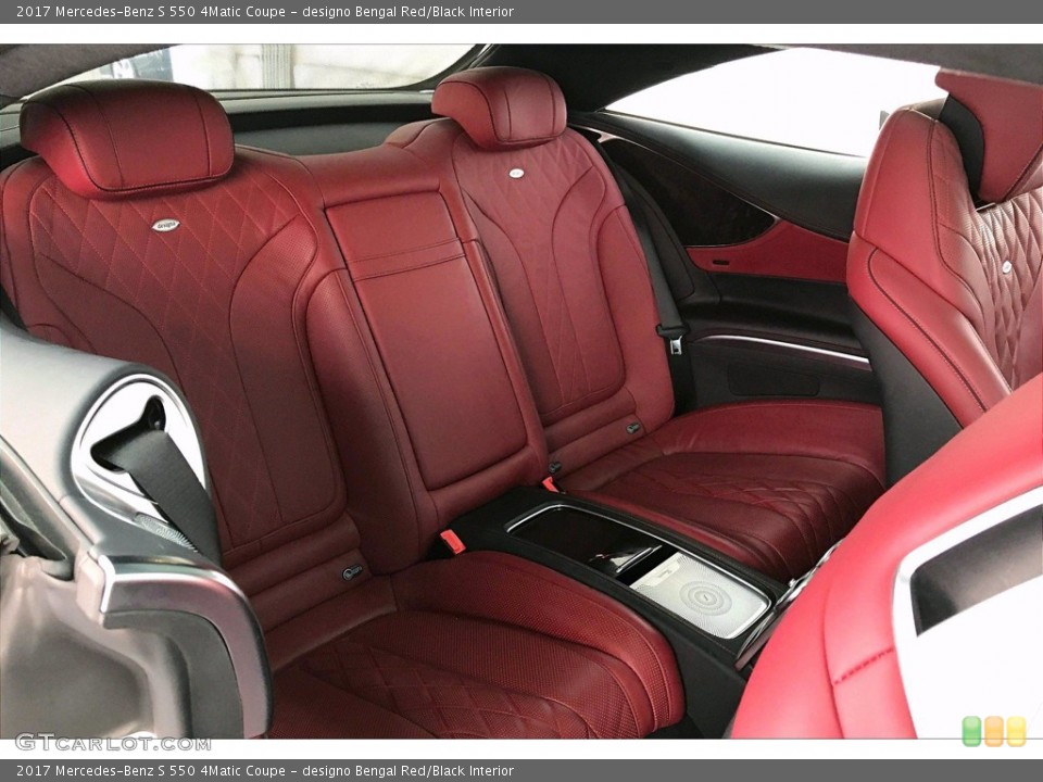 designo Bengal Red/Black Interior Rear Seat for the 2017 Mercedes-Benz S 550 4Matic Coupe #139945854