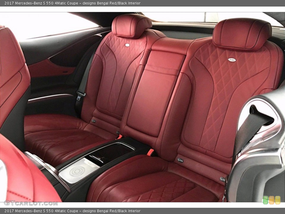 designo Bengal Red/Black Interior Rear Seat for the 2017 Mercedes-Benz S 550 4Matic Coupe #139945884