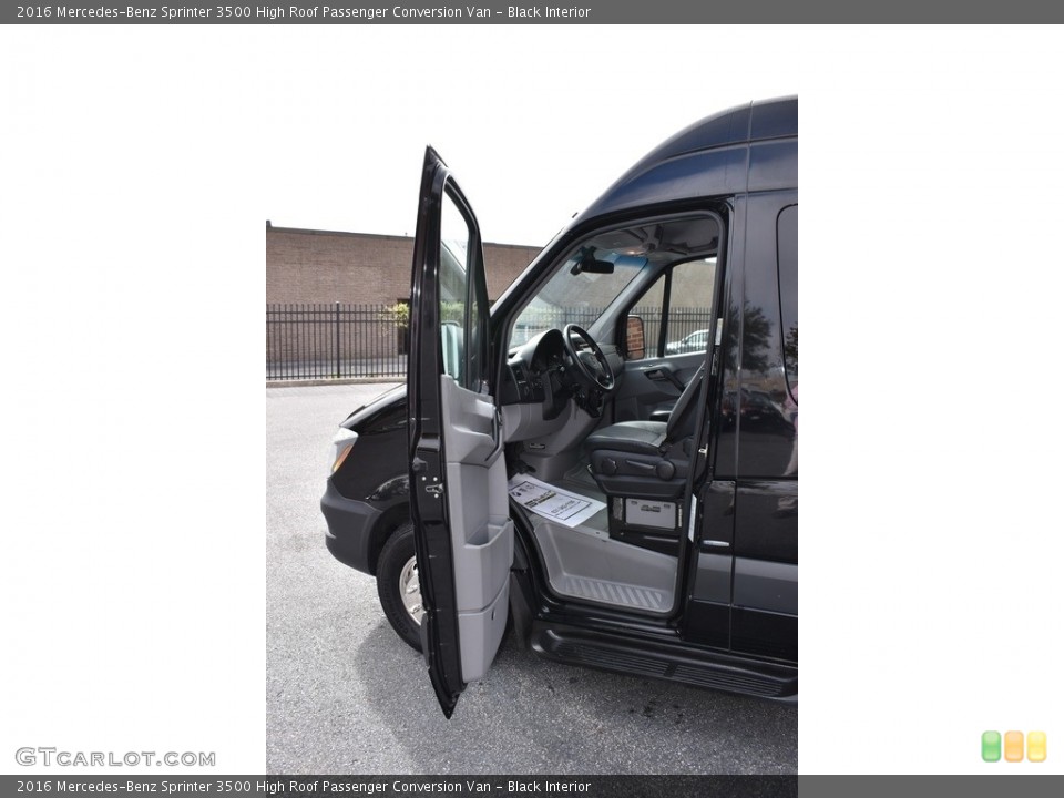 Black Interior Front Seat for the 2016 Mercedes-Benz Sprinter 3500 High Roof Passenger Conversion Van #139947363
