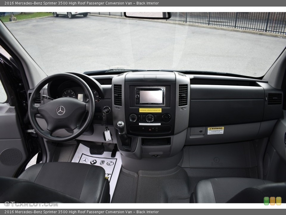 Black Interior Dashboard for the 2016 Mercedes-Benz Sprinter 3500 High Roof Passenger Conversion Van #139947450