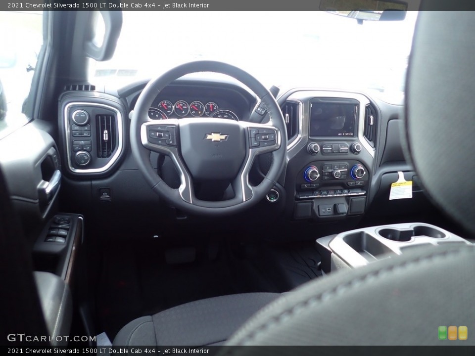 Jet Black Interior Dashboard for the 2021 Chevrolet Silverado 1500 LT Double Cab 4x4 #139947576