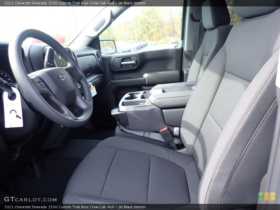 Jet Black Interior Photo for the 2021 Chevrolet Silverado 1500 Custom Trail Boss Crew Cab 4x4 #139947925