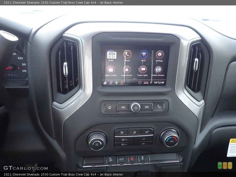 Jet Black Interior Controls for the 2021 Chevrolet Silverado 1500 Custom Trail Boss Crew Cab 4x4 #139947978