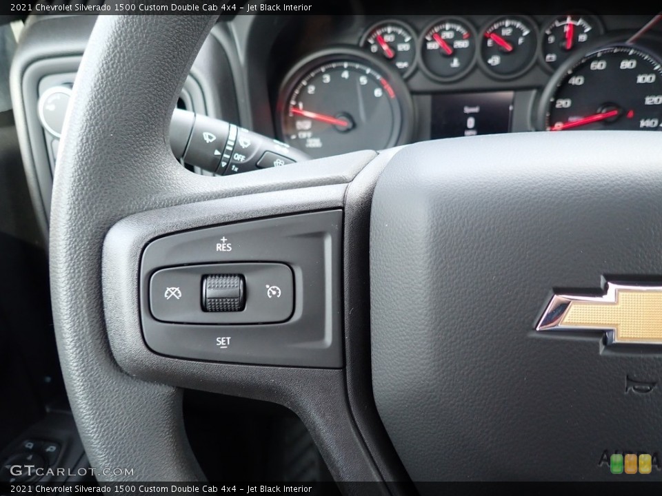 Jet Black Interior Steering Wheel for the 2021 Chevrolet Silverado 1500 Custom Double Cab 4x4 #139948332