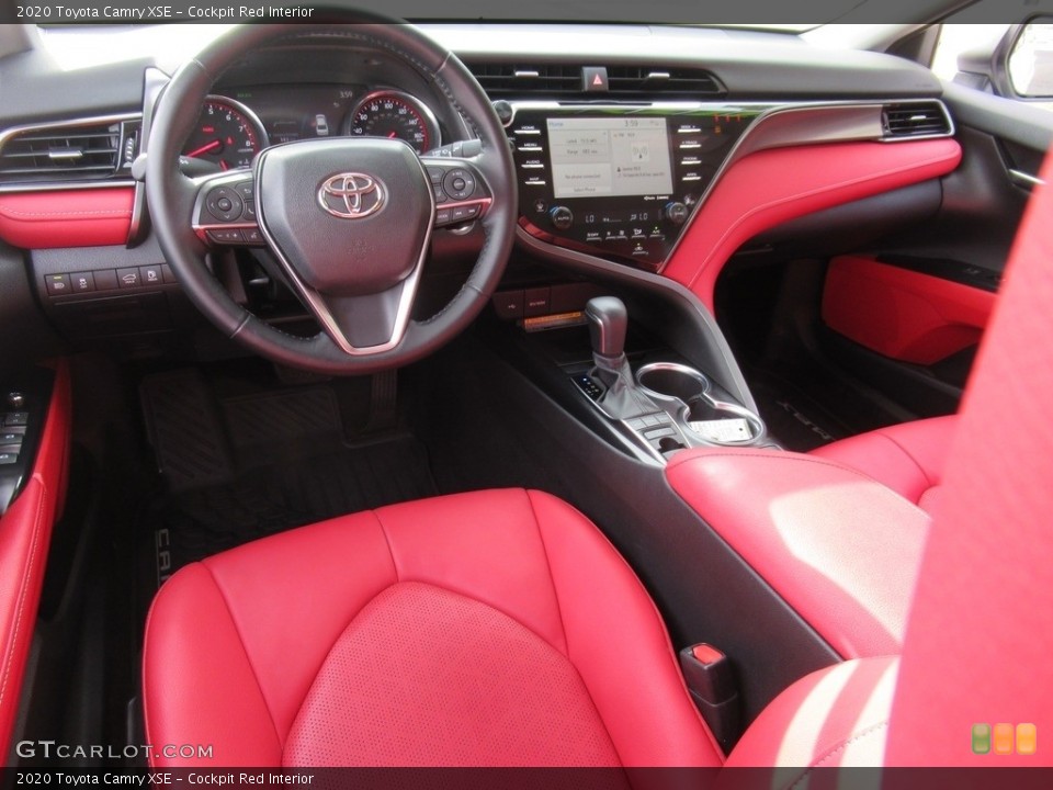 Cockpit Red Interior Photo for the 2020 Toyota Camry XSE #139948569