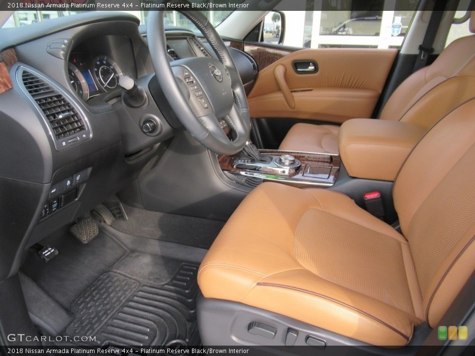 Platinum Reserve Black/Brown Interior Front Seat for the 2018 Nissan Armada Platinum Reserve 4x4 #139949880