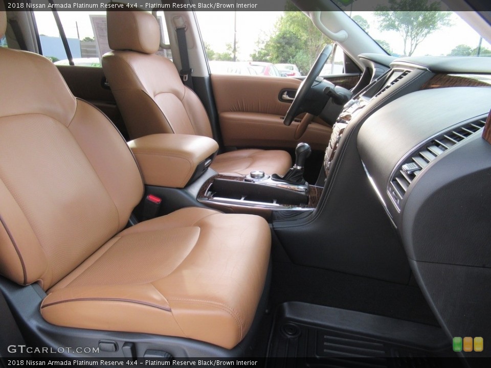 Platinum Reserve Black/Brown Interior Front Seat for the 2018 Nissan Armada Platinum Reserve 4x4 #139949913