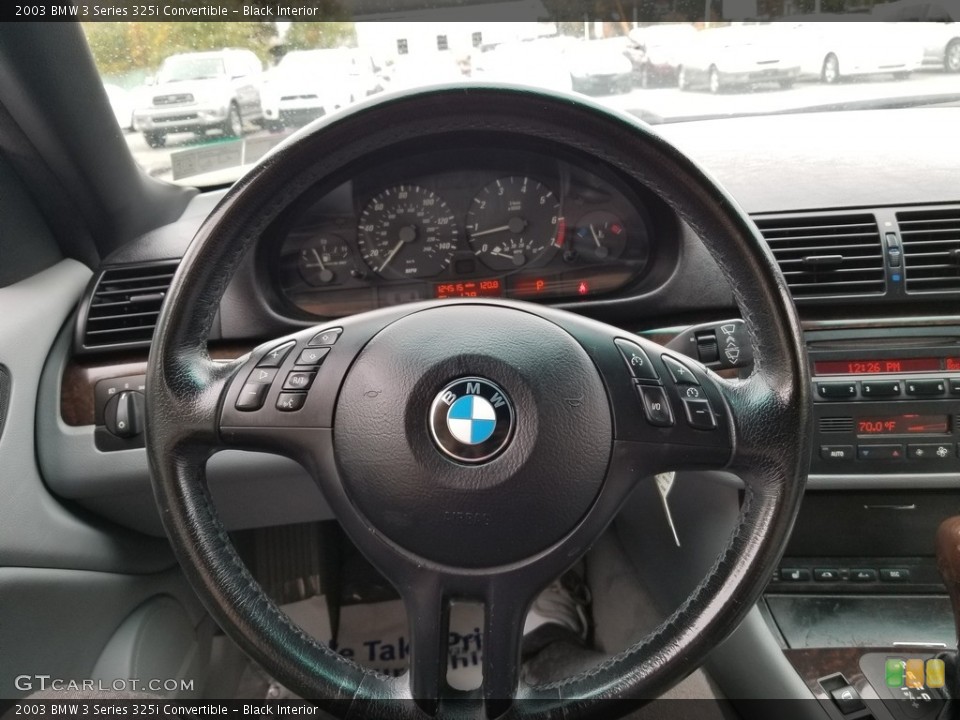 Black Interior Steering Wheel for the 2003 BMW 3 Series 325i Convertible #139950054