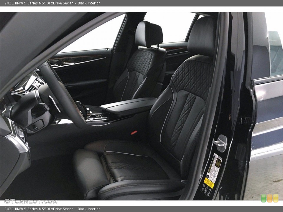 Black Interior Front Seat for the 2021 BMW 5 Series M550i xDrive Sedan #139951666