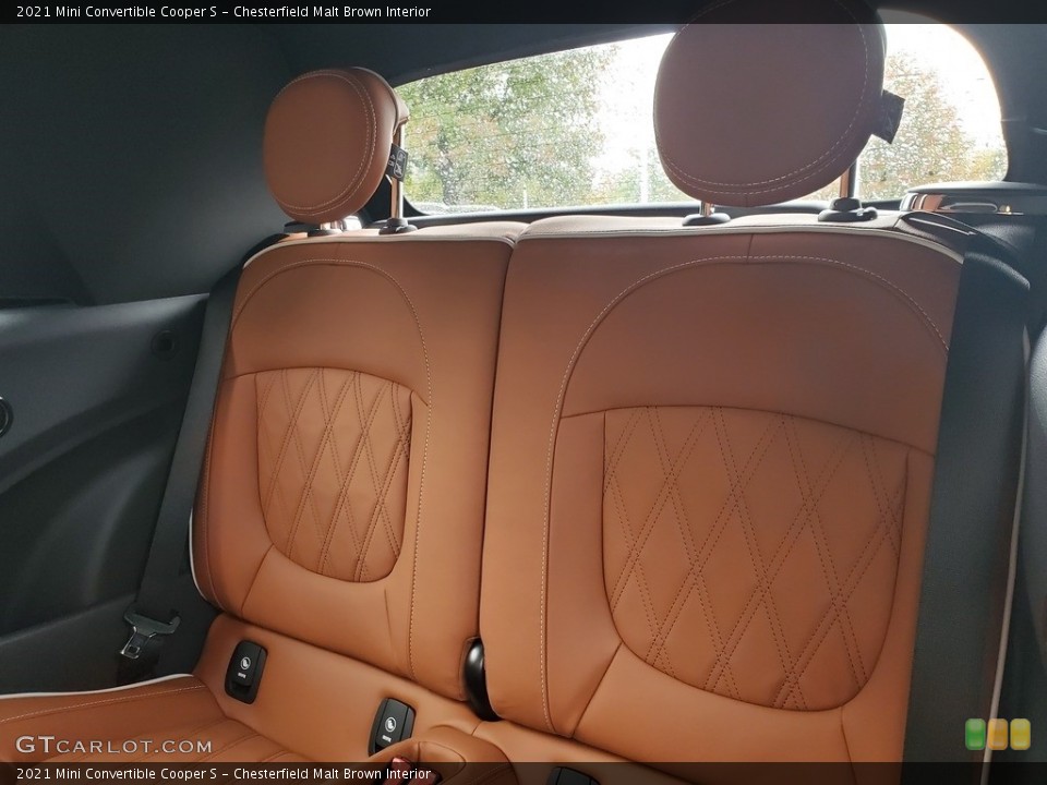 Chesterfield Malt Brown Interior Rear Seat for the 2021 Mini Convertible Cooper S #139954308