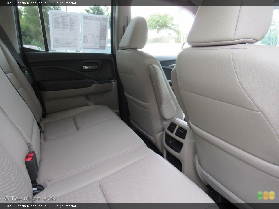 Beige 2020 Honda Ridgeline Interiors