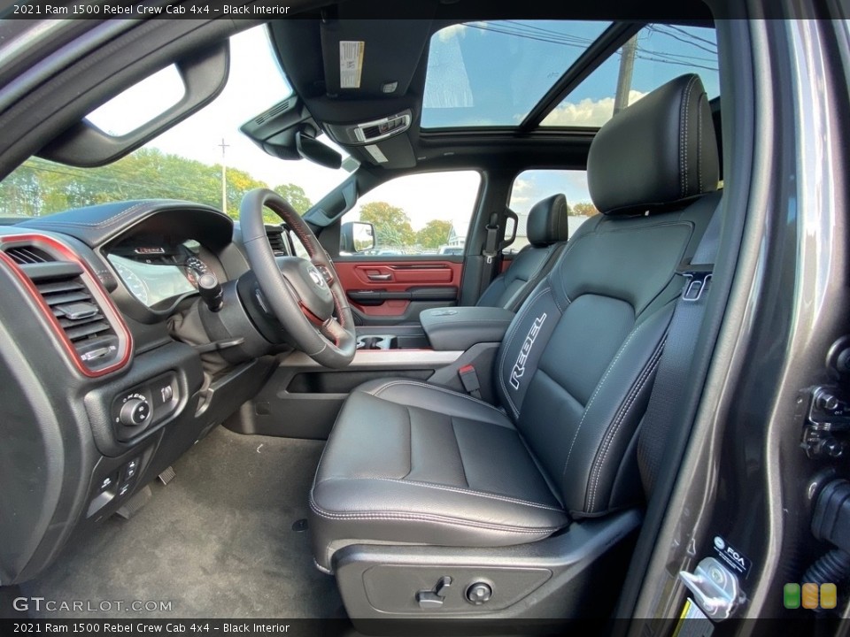 Black Interior Photo for the 2021 Ram 1500 Rebel Crew Cab 4x4 #139955668