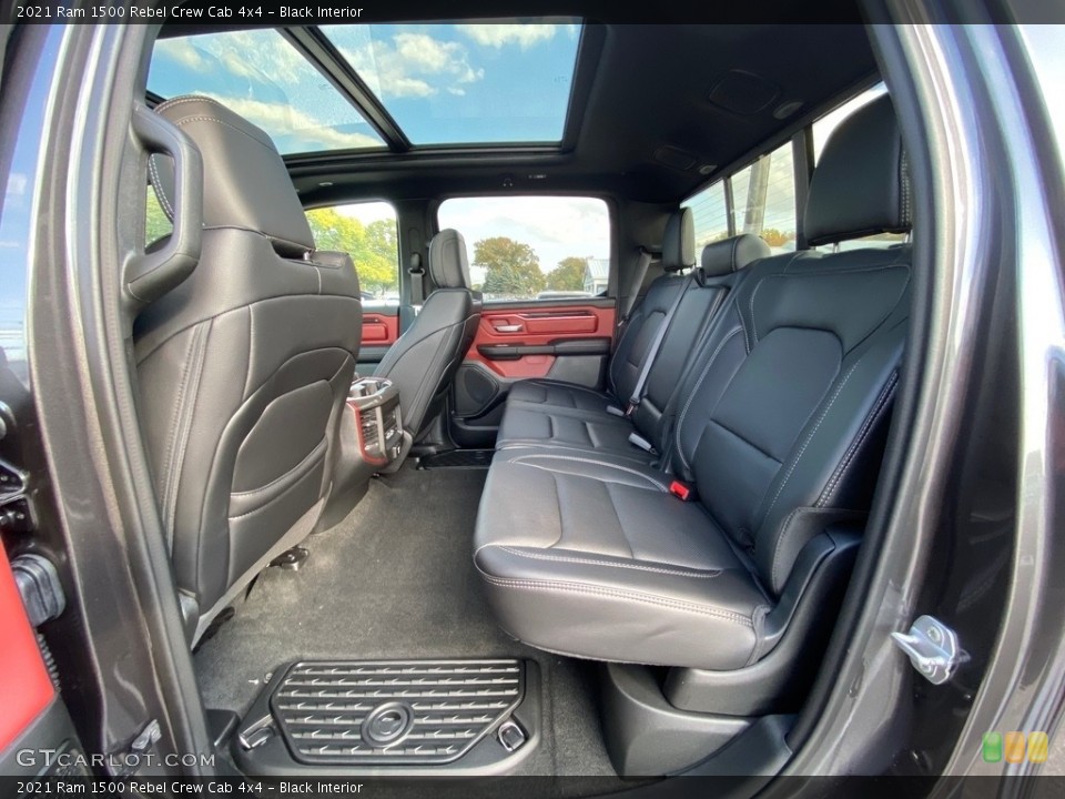 Black Interior Rear Seat for the 2021 Ram 1500 Rebel Crew Cab 4x4 #139955695