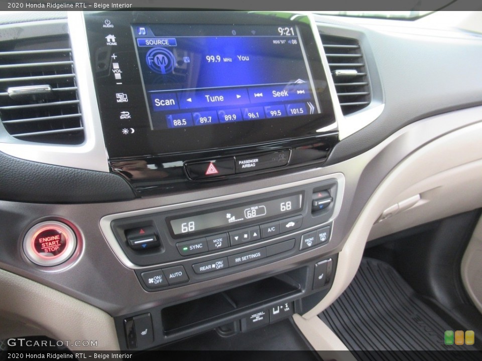 Beige Interior Controls for the 2020 Honda Ridgeline RTL #139955735