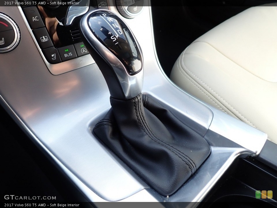 Soft Beige Interior Transmission for the 2017 Volvo S60 T5 AWD #139956319