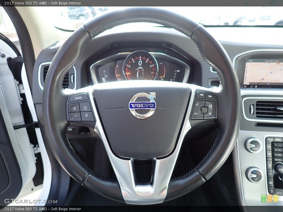 Soft Beige Interior Steering Wheel for the 2017 Volvo S60 T5 AWD #139956364