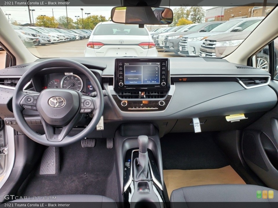 Black Interior Dashboard for the 2021 Toyota Corolla LE #139957897