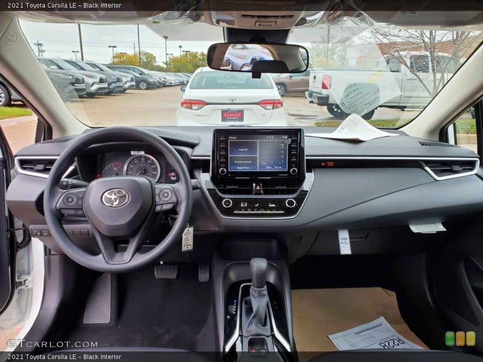 Black Interior Dashboard for the 2021 Toyota Corolla LE #139957996