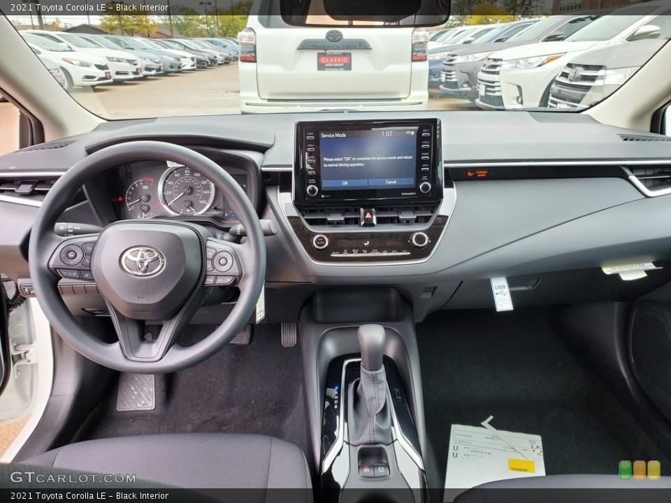 Black Interior Dashboard for the 2021 Toyota Corolla LE #139958089