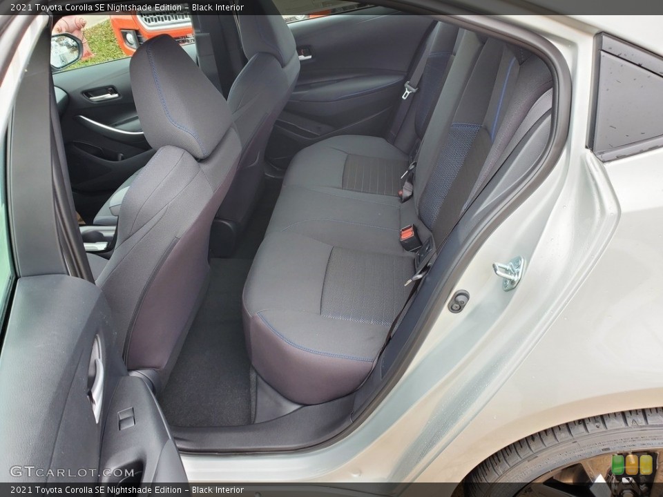 Black Interior Rear Seat for the 2021 Toyota Corolla SE Nightshade Edition #139958170