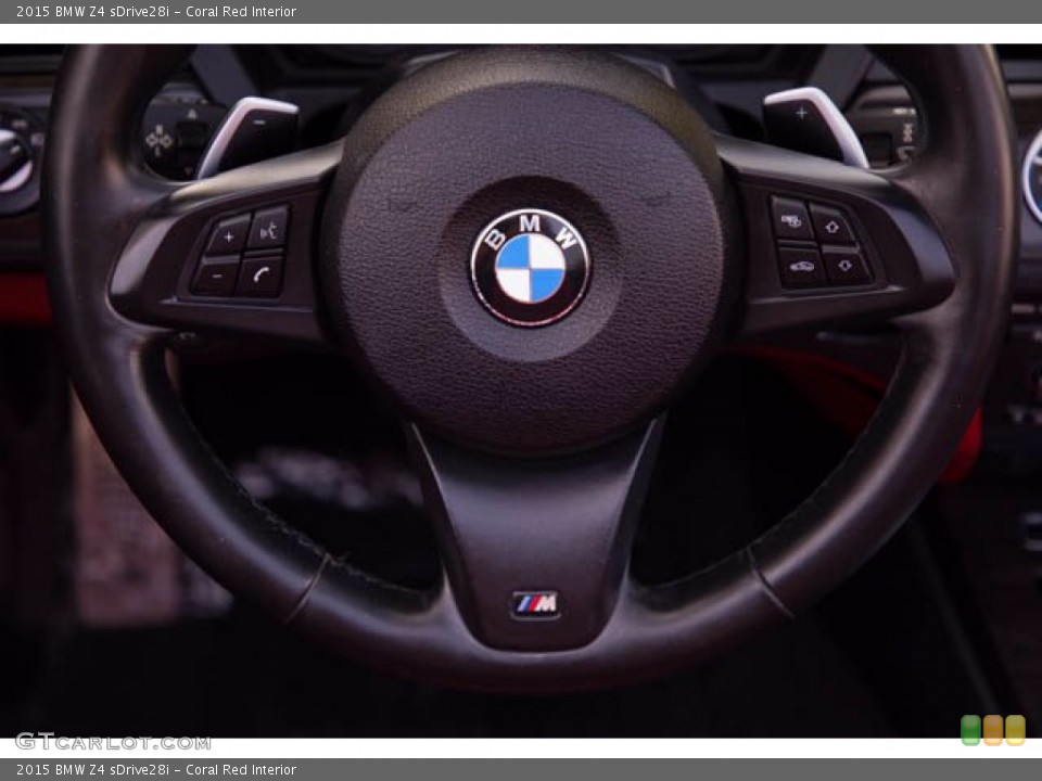 Coral Red Interior Steering Wheel for the 2015 BMW Z4 sDrive28i #139958209
