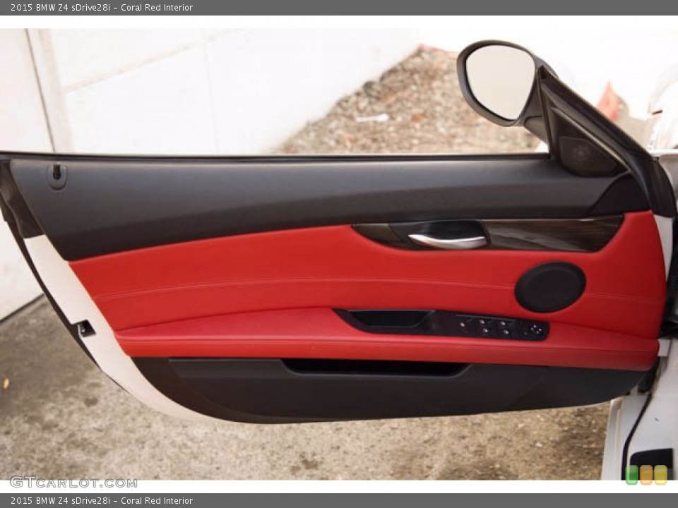 Coral Red Interior Door Panel for the 2015 BMW Z4 sDrive28i #139958392