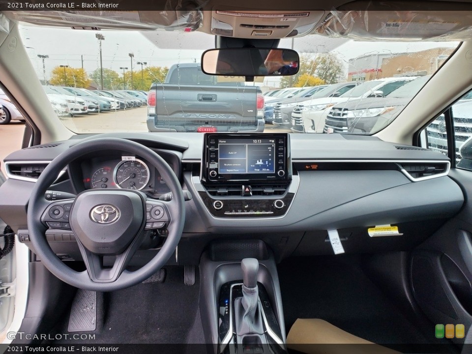 Black Interior Dashboard for the 2021 Toyota Corolla LE #139958635