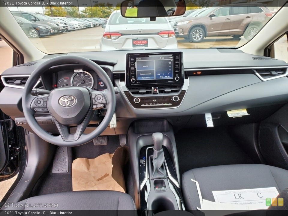 Black Interior Dashboard for the 2021 Toyota Corolla LE #139958830