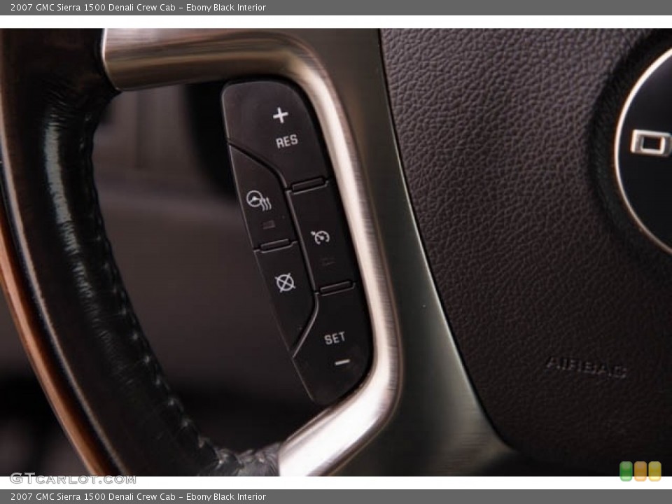 Ebony Black Interior Steering Wheel for the 2007 GMC Sierra 1500 Denali Crew Cab #139958836