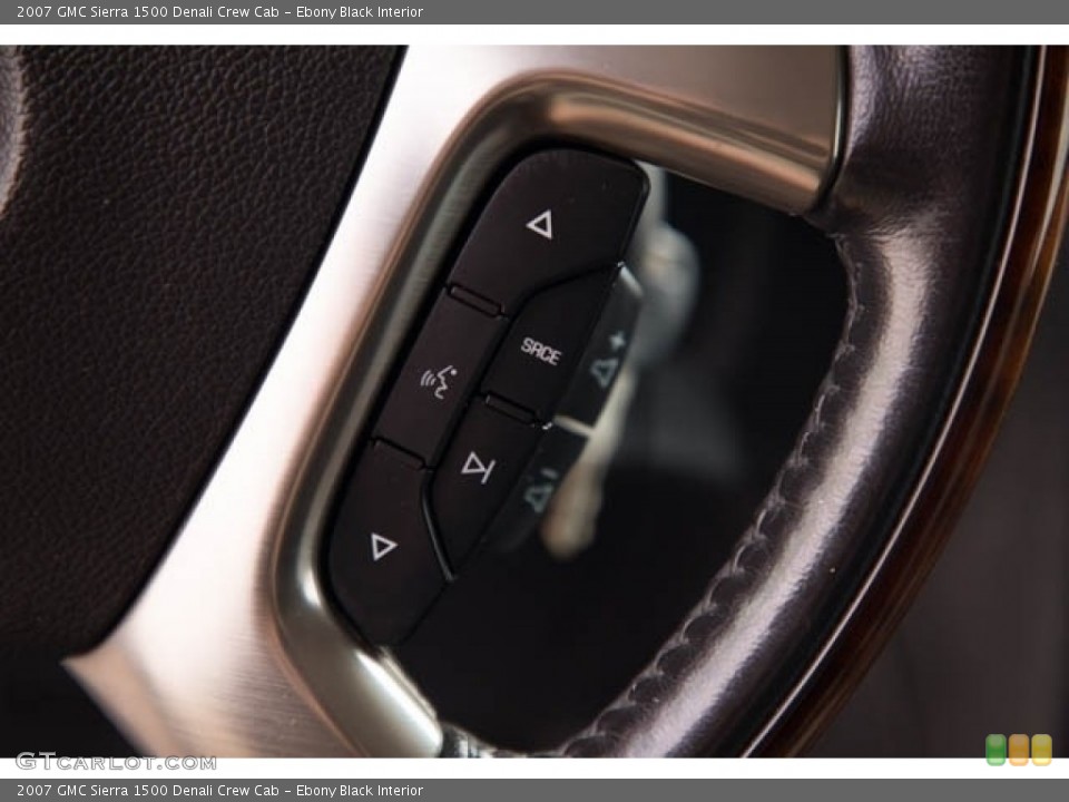 Ebony Black Interior Steering Wheel for the 2007 GMC Sierra 1500 Denali Crew Cab #139958857
