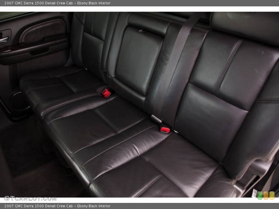 Ebony Black Interior Rear Seat for the 2007 GMC Sierra 1500 Denali Crew Cab #139958938
