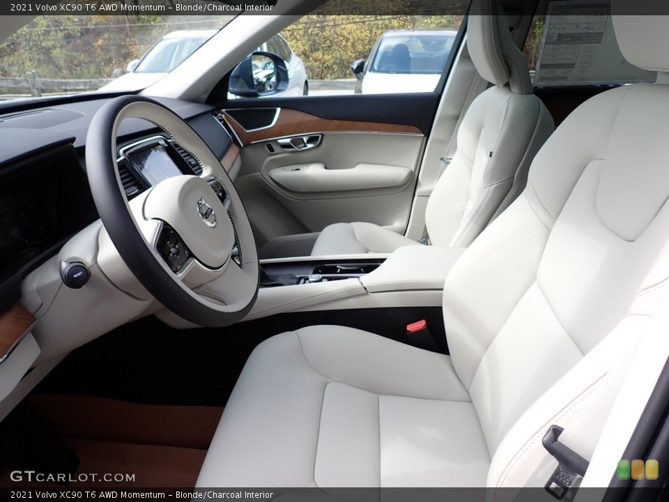 Blonde/Charcoal Interior Front Seat for the 2021 Volvo XC90 T6 AWD Momentum #139958968